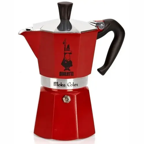 Bialetti Bialetti Mokapot Moka Express aluminium [3 kops] ROOD