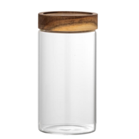KAUNA Voorraadbus 480ml Glas HOUT