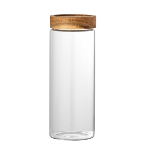 Bloomingville KAUNA Voorraadbus 690ml Glas HOUT