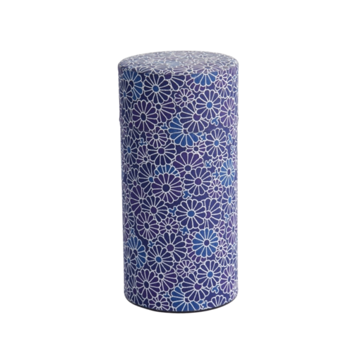 Thee bewaarbus Dark Blue No.3 FLOWERS