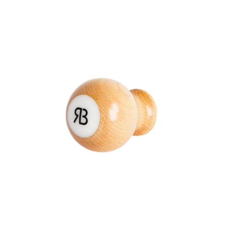 Reg Barber Reg Barber Handle Maple Short Ball White delron