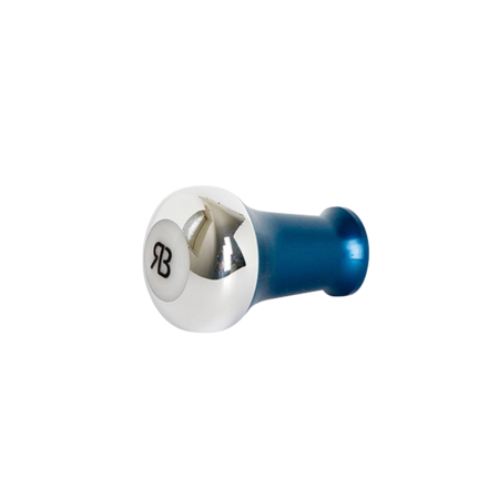 Reg Barber Reg Barber Handle Tall Polished Hybrid Blue - White delron