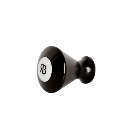 Reg Barber Reg Barber Handle Short Anodized Black White delron