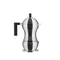 Mokapot Alessi "Pulcina" alu/zwart 3-kops