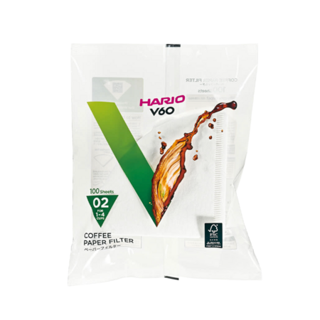 Hario Hario WHITE Filters V60 #2 2 kops BOX 100st.