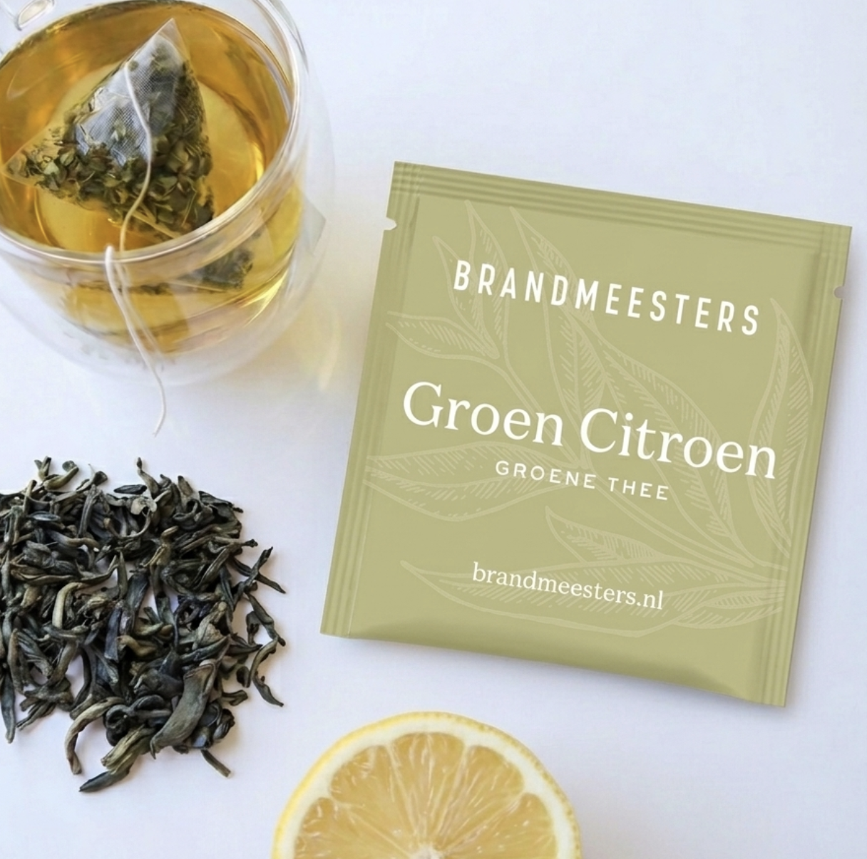 Brandmeesters Theezakjes Bulk - Groen Citroen 100 st.