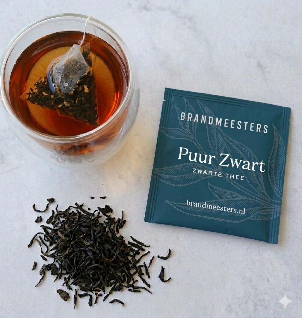 Brandmeesters Theezakjes Bulk - Puur Zwart 100 st.