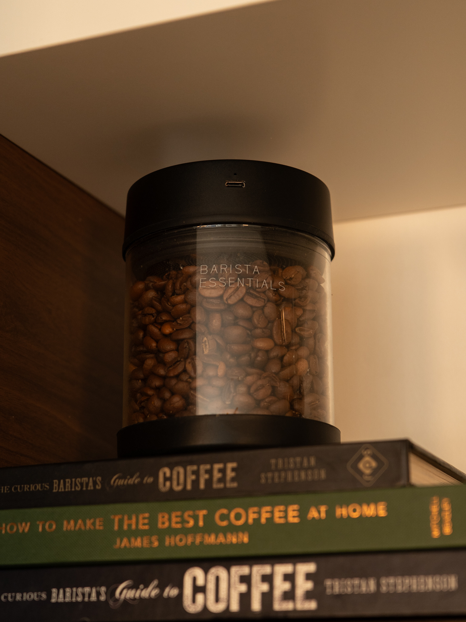 Barista Essentials Barista Essentials Vacuüm Voorraadbus 250 gram Glas ZWART