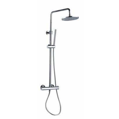 Doucheset thermostatisch (in hoogte verstelbaar) Chroom douchekop 20 cm