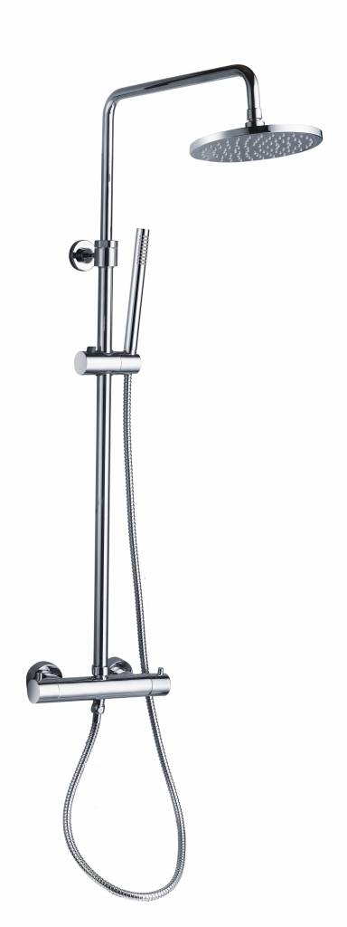 Doucheset thermostatisch (in hoogte verstelbaar) Chroom douchekop 20 cm