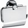 Toiletrolhouder met klep Chroom