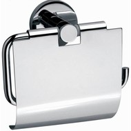 Toiletrolhouder met klep Chroom