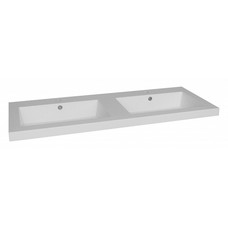 Wastafel Trendline Mineraalmarmer 120 dubbele wasbak