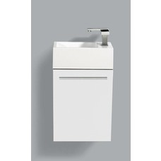 Trendline fonteinkastset met aluminium greep Hoogglans Wit