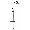 Doucheset thermostatisch (in hoogte verstelbaar) rond Mat Zwart douchekop 20 cm