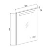 Spiegel met verlichting, radio en bluetooth 60 incl. spiegelverwarming OP = OP