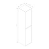 Compact Kolomkast met greeplijst aluminium 120 Hoogglans Wit OP = OP