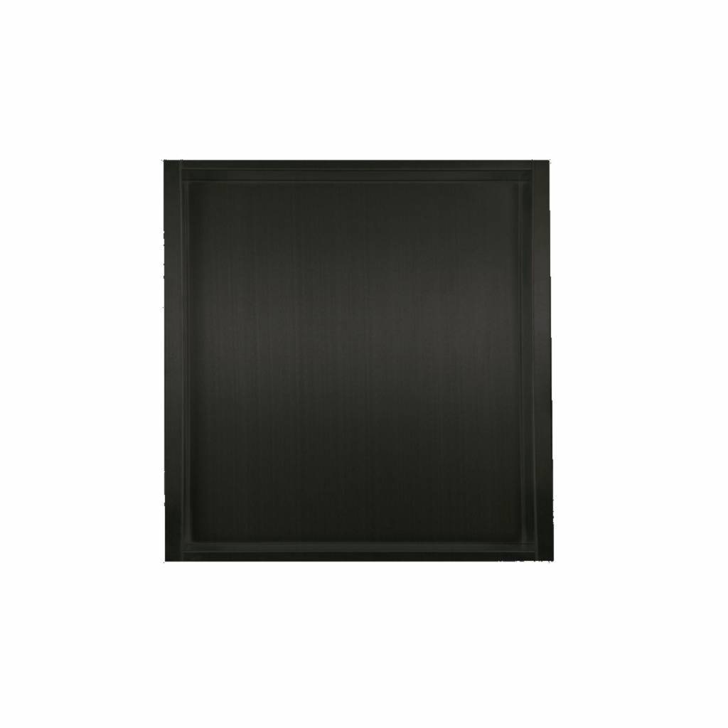 Inbouw-wandnis Mat Zwart 30x30x7 cm