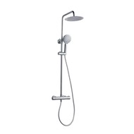Doucheset thermostatisch Chicago (in hoogte verstelbaar) rond Chroom douchekop 25 cm