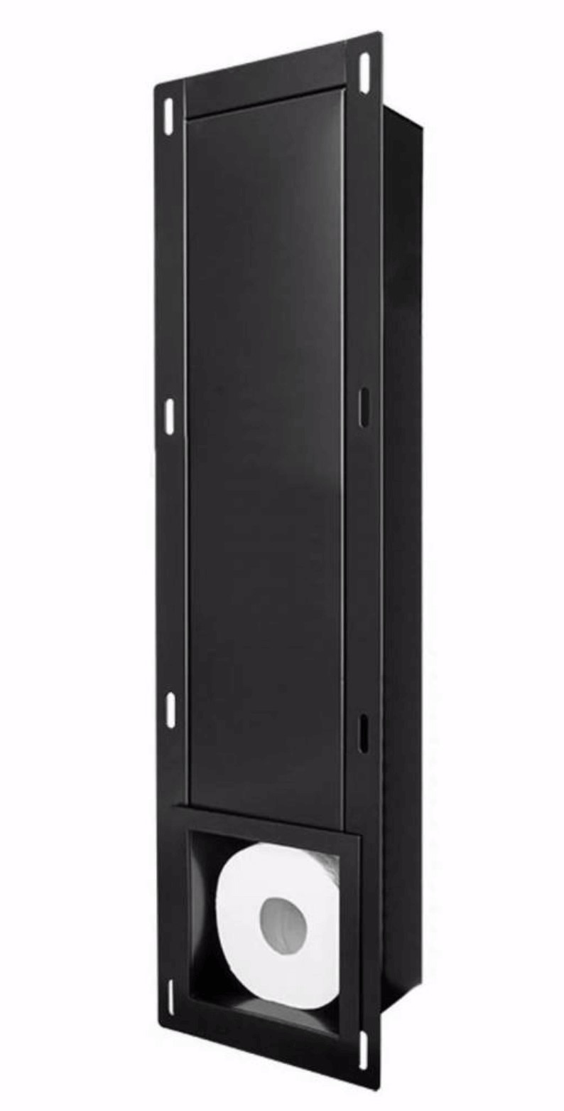 Inbouw-reserverolhouder Mat Zwart