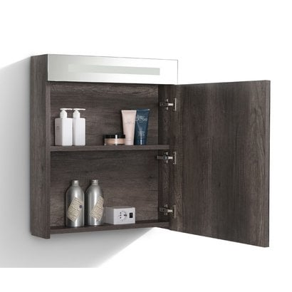 Spiegelkast met verlichting 60 Century Oak OP = OP