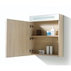 Spiegelkast met LED verlichting incl. opbouw stopcontact schakelaar 60 Light Wood