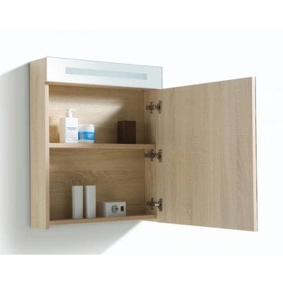 Spiegelkast met verlichting 60 Light Wood OP = OP