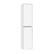 Kolomkast met greeplijst aluminium 120 Hoogglans Wit OP = OP