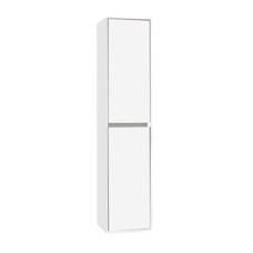 Compact Kolomkast met greeplijst aluminium 120 Hoogglans Wit OP = OP