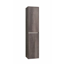 Compact Greeploos kolomkast met greeplijst aluminium Century Oak
