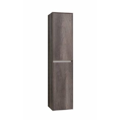 Compact Kolomkast met greeplijst aluminium 120 Century Oak OP = OP