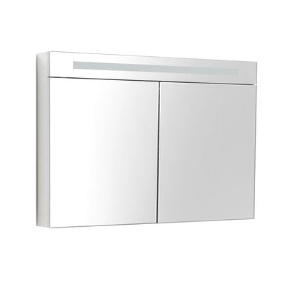 Spiegelkast met verlichting 80 Hoogglans Wit