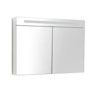 Spiegelkast met verlichting 100 Hoogglans Wit