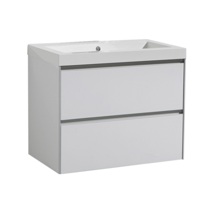 Badmeubelset greeploos 60 Hoogglans Wit zonder spiegel