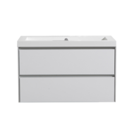 Badmeubelset greeploos 80 Hoogglans Wit zonder spiegel