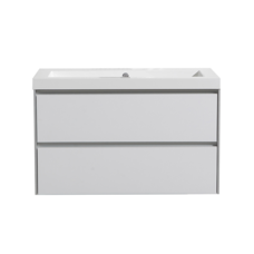 Badmeubelset greeploos 80 Hoogglans Wit zonder spiegel