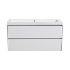 Badmeubelset greeploos 100 Hoogglans Wit zonder spiegel