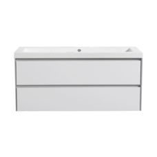 Badmeubelset greeploos 120 Hoogglans Wit zonder spiegel