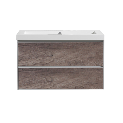 Badmeubelset greeploos 80 Century Oak zonder spiegel