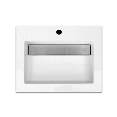 Wastafel mineraalmarmer verdekte afvoer 60 OP = OP