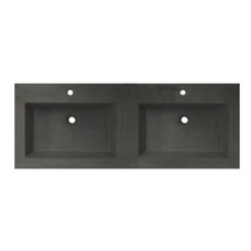 Wastafel Beton 120 dubbele wasbak OP = OP