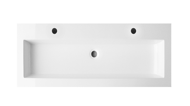 Wastafel Compact Mineraalmarmer 120 enkele wasbak