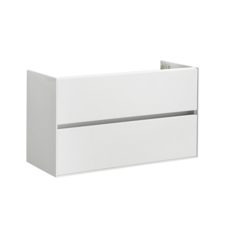 Badmeubel onderkast Compact met greeplijst aluminium 100 Hoogglans Wit OP = OP