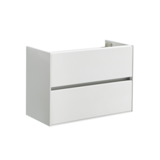 Badmeubel onderkast Compact met greeplijst aluminium 80 Hoogglans Wit