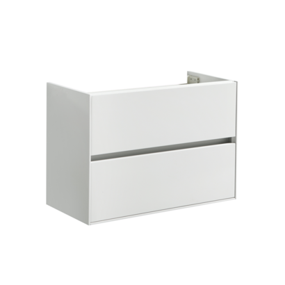 Badmeubel onderkast Compact met greeplijst aluminium 80 Hoogglans Wit