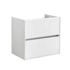 Compact Greeploos onderkast met greeplijst aluminium 60 Hoogglans Wit