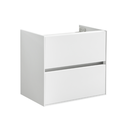 Badmeubel onderkast Compact met greeplijst aluminium 60 Hoogglans Wit