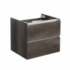 Badmeubel onderkast met greeplijst aluminium 60 Century Oak OP = OP