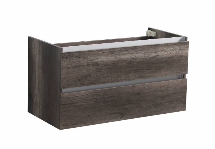 Badmeubel onderkast met greeplijst aluminium 100 Century Oak