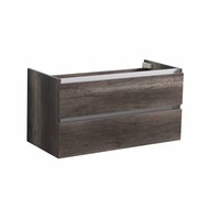 Badmeubel onderkast met greeplijst aluminium 100 Century Oak OP = OP